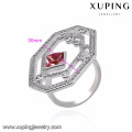 14079 Cristaux de conception unique de bijoux de mode de xuping, anneau de couleur de rhodium pour la femme bijoux turcs